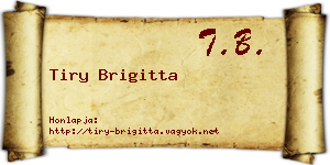 Tiry Brigitta névjegykártya